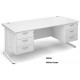 Maestro Cantilever Straight Desk with 2 Pedestals